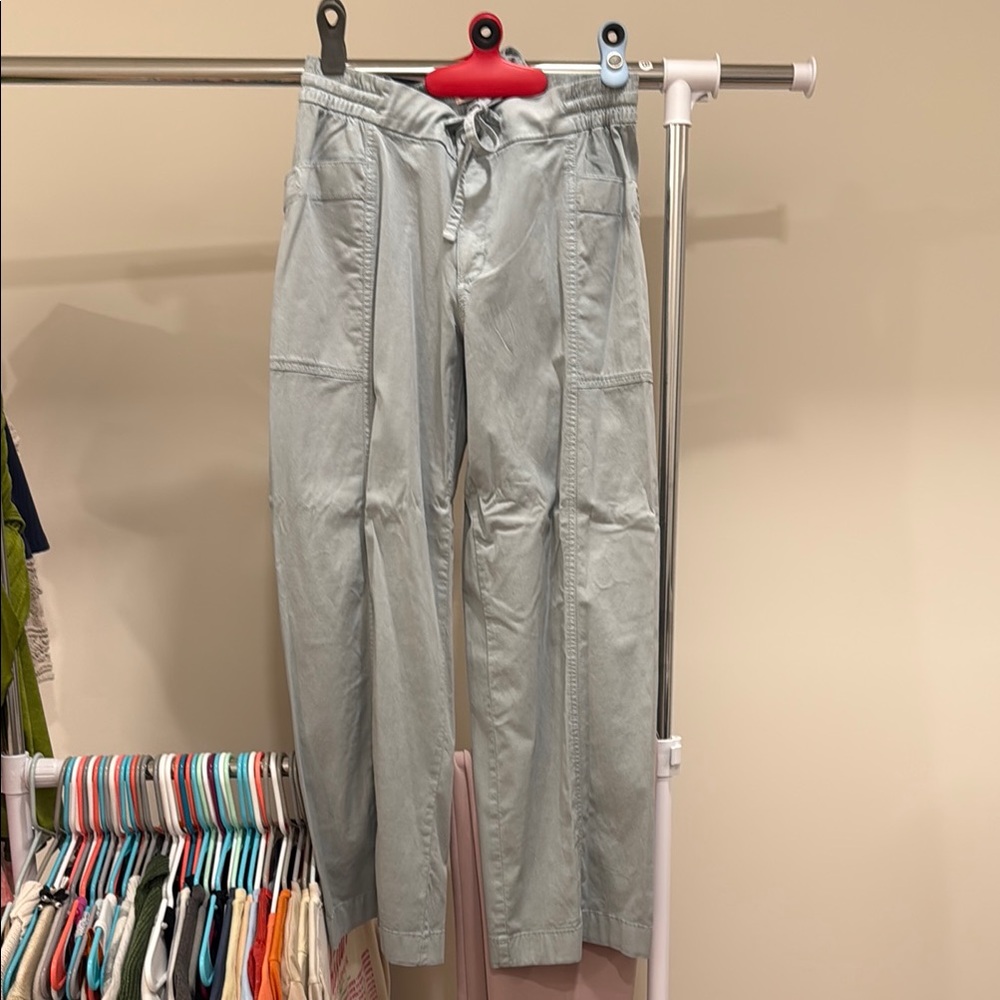 SO Gray Cargo Pants Relaxed Fit Cotton Blend